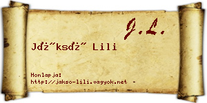 Jáksó Lili névjegykártya